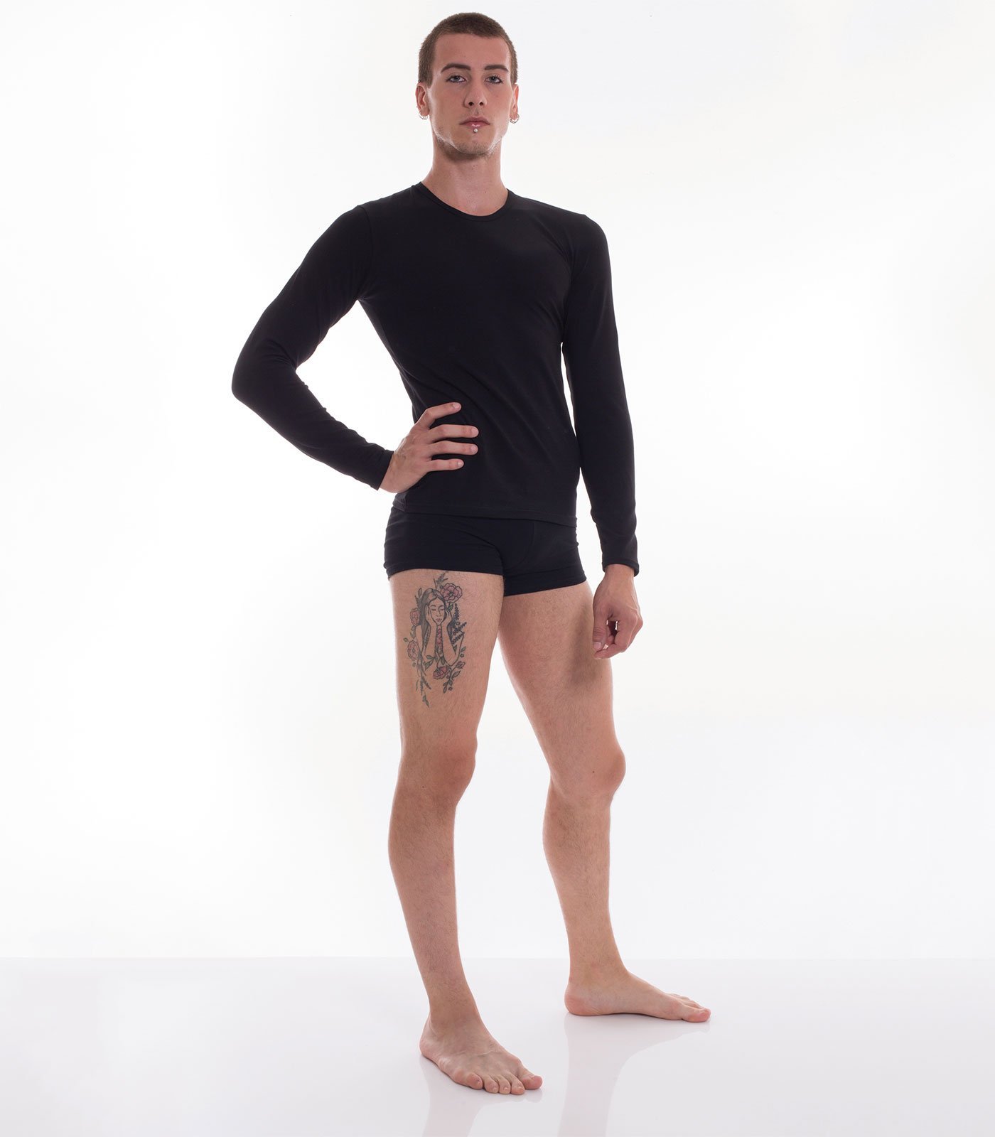 SI-151_U-1 T-shirt uomo manica lunga in microfibra - immagine 1