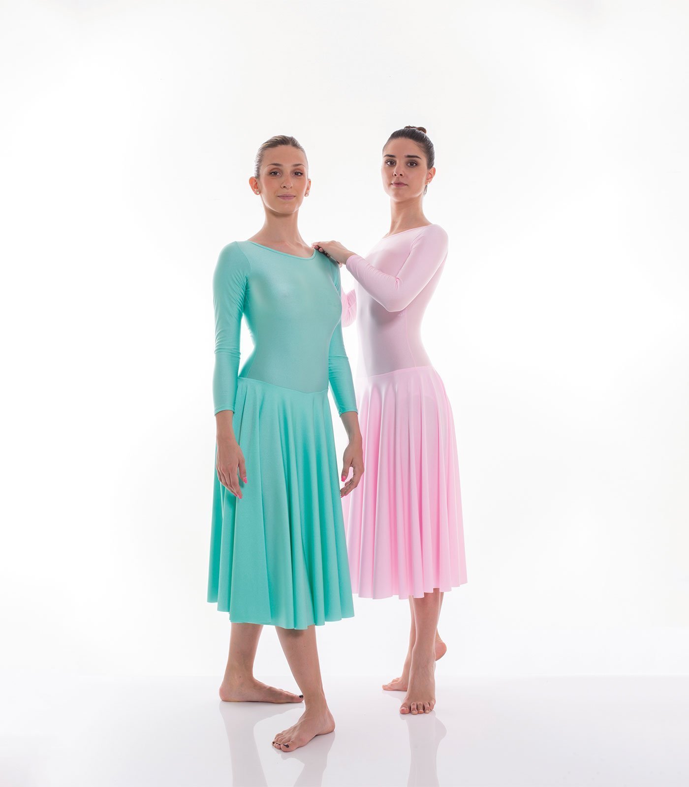 SI-726-2 Abito Alvin in lycra con gonna in lycra - immagine 1