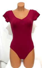 Body Agnese in microfibra a manica corta