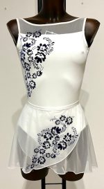 Body Anna in microfibra a spalla larga con applicazione di ricamo flock - immagine 2