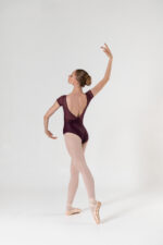 SI 665/D Body in lycra con inserti in tulle allo scollo e manica corta in tulle - immagine 7