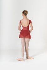 SI 665/D Body in lycra con inserti in tulle allo scollo e manica corta in tulle - immagine 4