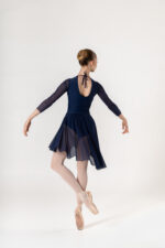 SI 683 Body in lycra con manica a tre quarti in tulle - immagine 2