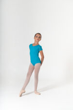 SIB 459 Body in Cotone con mezza manica e inserto sulla schiena in tulle a tono - immagine 2