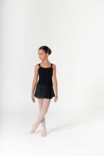 SIB 454/C Body in cotone con gonnellino in tulle a tono applicato