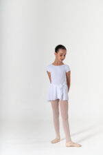 SIB 455 Body in Cotone con gonnellino applicato in voile a tono e fiocchetto in raso