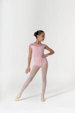 SIB 463 Body in Cotone con inserto in tulle a tono davanti e dietro