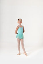 SIB 454/C Body in cotone con gonnellino in tulle a tono applicato - immagine 3